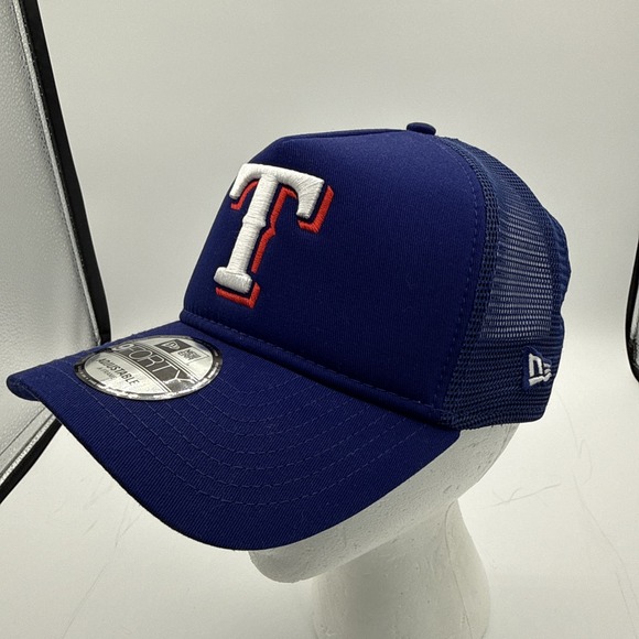 New Era Texas Rangers 9Forty The League Blue Adjustable Strap Hat Cap - Picture 2 of 9